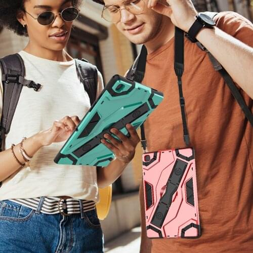 For Samsung Galaxy Tab A7 10.4 2020 SM-T500 SM-T505 SM-T507 T500 T505 Stand Shockproof Silicone Pc Cover Tab A7 A 7 Armor Case