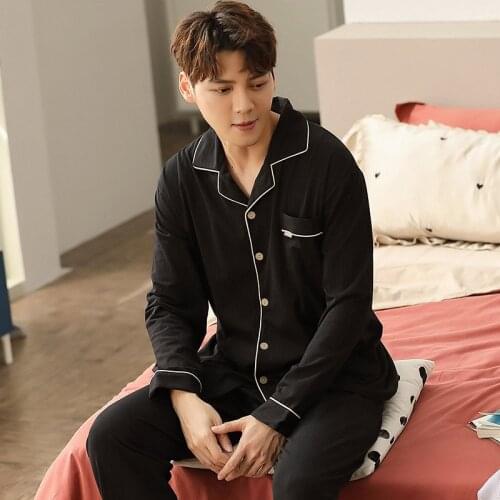 Мужские хлопковые пижамы Fdfklak China At AliExpress