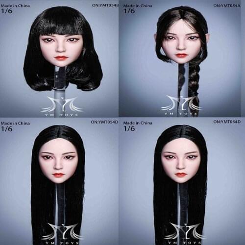 YMTOYS YMT054 1/6 Female Head Sculpt Carving Fit 12'' Soldier Action Figure Body