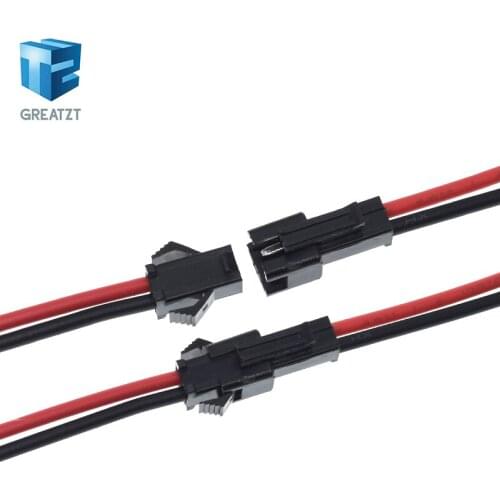 GREATZT 10Pairs 15cm Long JST SM 2Pins Plug Male to Female Wire Connector For diy