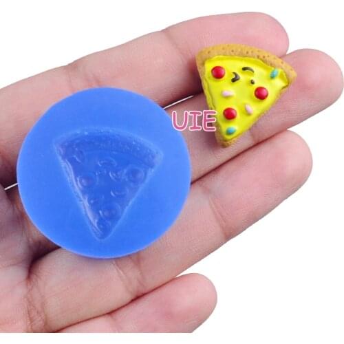GYL600U 20.2mm x 19.7mm Pizza Cut Silicone Mold Fondant Cake Decoration Candy Resin Clay Earrings Necklace Craft Soap Candle