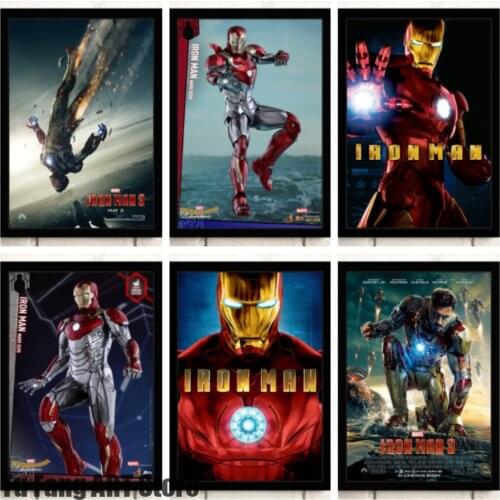 Canvas Painting Marvel Iron Man Movie Wall Art Posters and Prints Room Decor Pictures for Living Kids Nordic Home Decoration