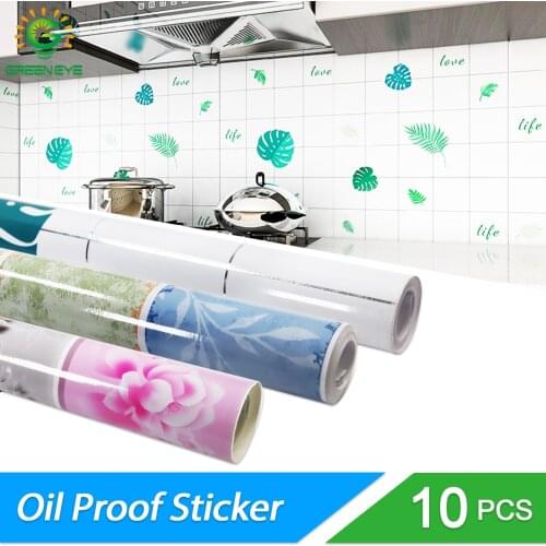 60cmx10Meter Oil and Water Proof Wall Stickers Resistant Kitchen Bar Desktop Home Decoration Marble Pattern wall paper 10M