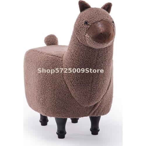Cartoon Animal Stool Low Stool Shoes Changing Stool Sofa Stool Alpaca Shoes Changing Stool Vestibule Storage Shoes Testing Stool