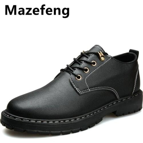Mazefeng New Men Dress Shoes High Quality Leather Formal Shoes Men Big Size 38-48 Oxford Shoes for Men Fashion Office Shoes Men