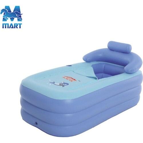 Adult inflatable warm bathtub foldable portable bath sauna bath barrel thickened large plastic swimming pool