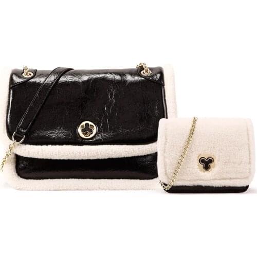 Lambs Wool Picture Shoulder Bag Plush Bag Womens New Style 2019 Autumn And Winter Versatile Fashion Chain Shoulder Bag