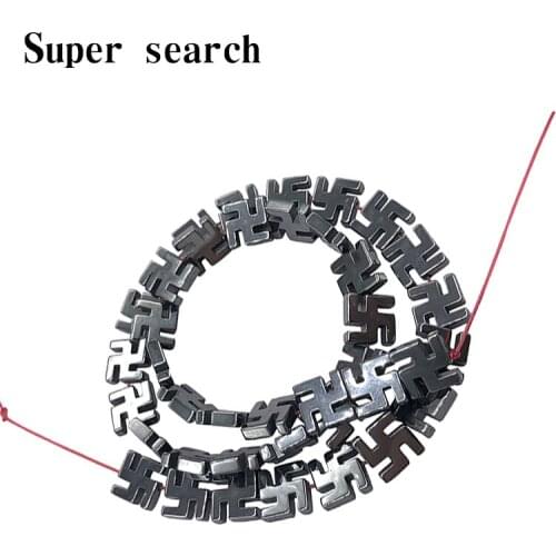 Natural black hematite stone fashion loose Cross beads diy jewelry Bracelet woman Fashion personality trend