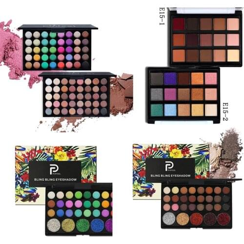 6 Styles Eyeshadow Pallete Makeup Long Lasting Matte Glitter Eye Shadow Palette Pearl Shimmer Makeup Brush Paletas De Maquillaje