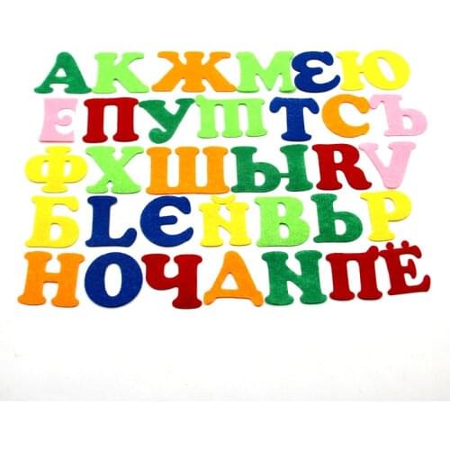 Teaching Aid Russian Letters Felt Alphabet Early Childhood Baby Learnig Education Kids Nonwoven Alphabet Handwork Craft Vilt