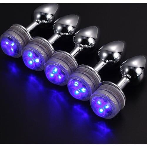 13 Colors Atmosphere Adjustable LED Anal Expander Dilator Anus Butt Plug Sex Toys Prostate Massage G Spot Stimulator Erotic Toys