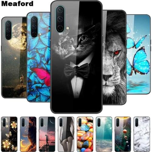 Luxury Case for OnePlus Nord CE 5G Cover Tempered Glass Cover for OnePlus Nord 2 5G Phone Case One Plus Nord2 CE 5G Fundas 2021