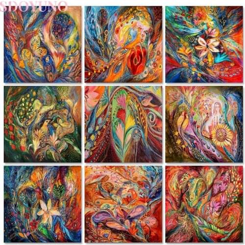 SDOYUNO 40x50cm Painting By Numbers Animals Kids Phoenix Hand Painted Acrylic Paint Draw On Canvas Wall Pictures For Living Room