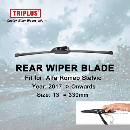 Rear Wiper Blade for Alfa Romeo Stelvio (2017-Onwards) 13" 330mm Back Windscreen Wipers Rear Wiper