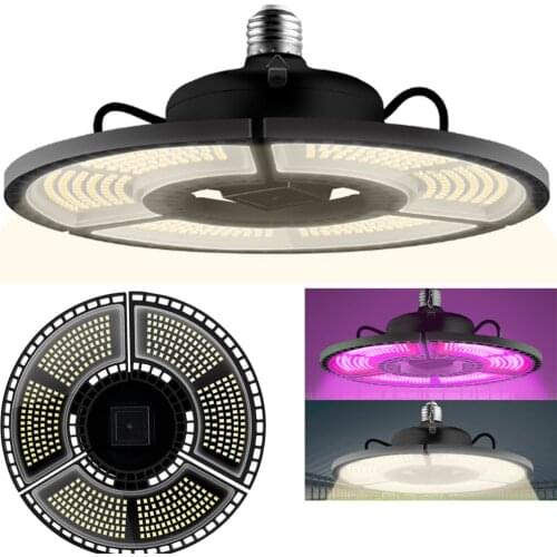 Folding Grow Light Red Blue Sunlike LED Indoor Growth Lamp Full Spectrum 400W LED Growing Box Light E27 Hydroponic Phyto Lamp