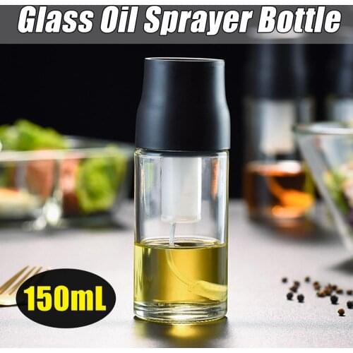 150ML Olive Oil Sprayer Glass Oil Spray Bottle Vinegar Bottle for BBQ, Making Salad, Cooking,Baking,Roasting, Barbecue Grills, F