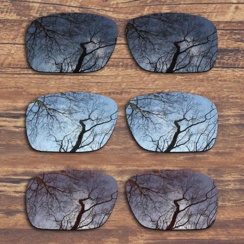 ToughAsNails 3 Pairs Black.Silver.Brown Polarized Replacement Lenses for Oakley Holbrook Sunglasses