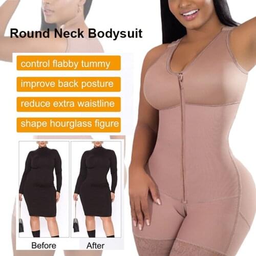 Women' Corset Compression Garments Abdomen Shaping Short Vest Girdle Postpartum Post Liposuction Bodysuit Fajas Colombianas