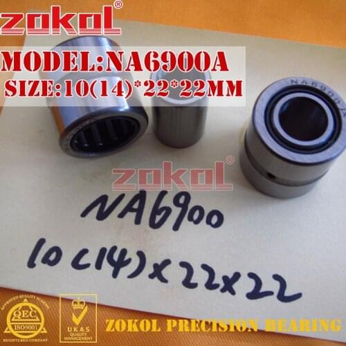 ZOKOL NA6900A NA6900 A Entity ferrule needle roller bearing 10*22*22mm RNA6900A 14*22*22mm