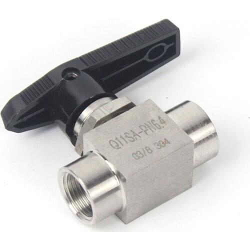 1/8" 1/4" 3/8" 1/2" 3/4" 1" BSP/NPT Female 304 Stainless Steel High Pressure High Temperature 2 Way Ball Valve For Water Gas Oil