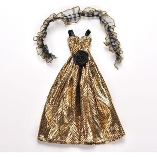 1 Pc Elegant Crocodile Grain Doll Accessories Clothes Dress For Dolls With Shawl Accessories Supplies
