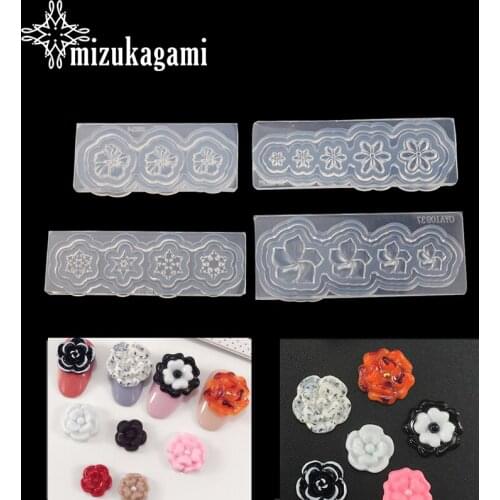 1pcs UV Resin Jewelry Liquid Silicone Mold Christmas Snowflake Flowers Resin Molds For DIY Nail Art Jewelry Mold Making Finding