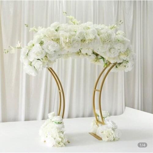 10pcs)60cm tall )Gold painted Elegant mental Table Top Centerpieces Tall iron Flower Stand For Wedding Decor qq132