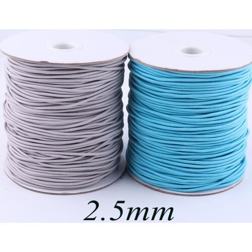 2.5 mm Blue/Gray Craft Elastic Cord,Decorative Gift Wrap Cord,Craft Stretch Elastic Thread Drawcord Round Drawstring 10 M