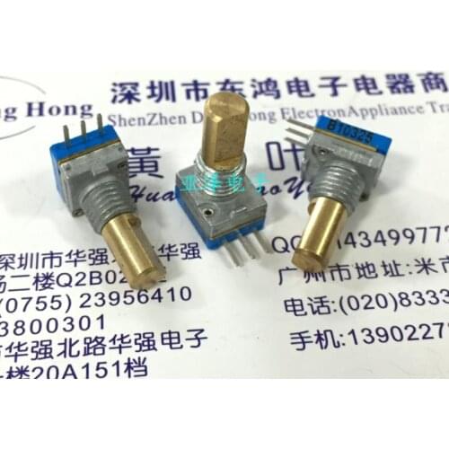 2PCS/LOT Taiwan CTR small precision potentiometer, B103 single axis length, 13MM resistance, 10K volume potentiometer