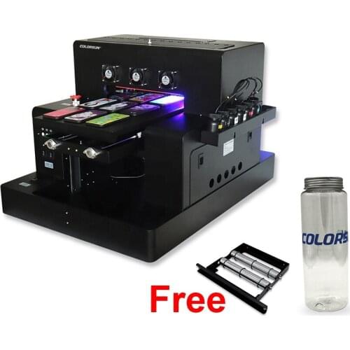 2020 Newest Automatic A3 UV printer (280*500mm) for Phone case Cylinder Bottle print With RIP9.0 FREE UV printing machine