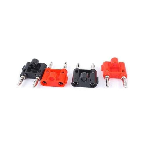 4Pcs Red Black Speaker Double Banana Plug Jack for Binding Post