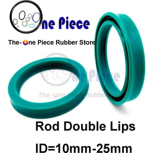5pcs a lot UR ID=10-25 mm Double lips U seal Hydraulic cylinder Rod U-ring type BS Polyurethane (PU) Rubber ROD SEAL with a lip