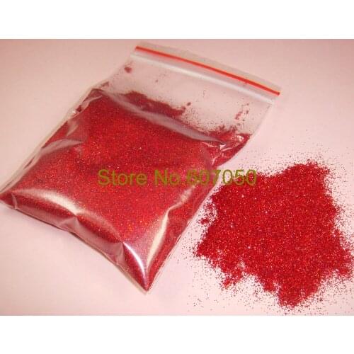 50gram x (0.2MM) 008inch Holographic Laser Red Color Shining Fine Nail Glitter Dust Powder for Nail Art Glitter Crafts