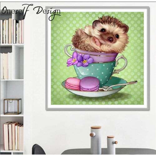 5D Diamond Painting Cartoon Hedgehog Diamond Embroidery Full Set DIY Diamond Mosaic Sale Beaded Embroidery Mothers Day Gift