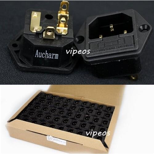 Aucharm full copper AC HIFI Gold-plated copper power socket fuse seat free shipping