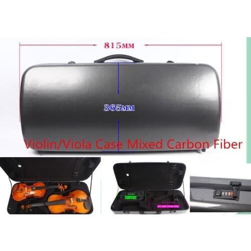 Violin/Viola Case Mixed Carbon Fiber Adjustable Size Double Violin case white