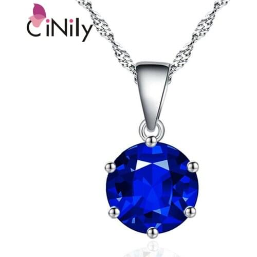 CiNily Round Silver Plated Jewelry Pendant Pendant Necklace Jewelry Gifts for Women NL319