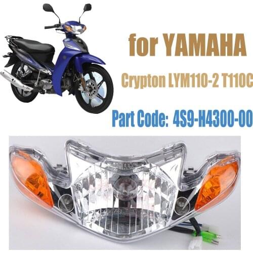 Motorcycle Headlamp Headlight Front Light Lightings for YAMAHA Crypton R T110 C8 T110C LYM110 - 2 4S9-H4300-00 Spare Parts