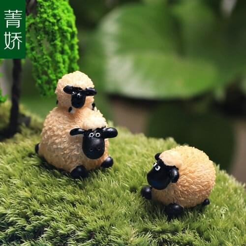 Year of the Pigs of the Single Sheep Moss Micro Landscape Accessories DIY resin Decoration material
