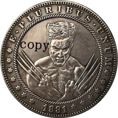 Hobo Nickel 1881-CC USA Morgan Dollar COIN COPY Type 123
