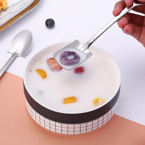 Retro Kitchen Gadget Stainless Steel Fruit Shovel Spoon Coffee Ice Cream Spoon