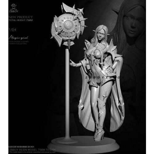 75mm 1/24 Resin model kits figure beauty colorless and self-assembled TD-2794