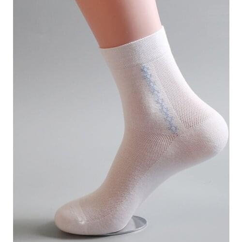 5 Pairs/Lot Cool Black/White Socks Men Cotton Sweat Deodorant Tube Long Sox Chaussette Homme Business Simple Dress Loafer Sokken