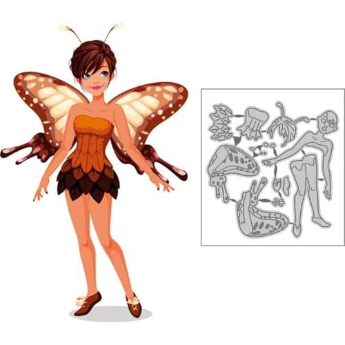 2020 New Hot Girl Metal Cutting Dies Butterfly Stencils and Scrapbooking Paper For Foil Die Cut Crafts Supplies No Stamp