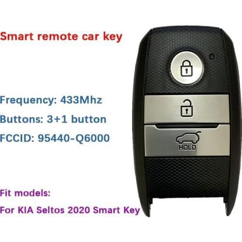 CN051128 Original 3 Button Genuine KIA Seltos 2020 Smart Remote Key 433MHz FCCID SYE3FOB1908 95440-Q6000