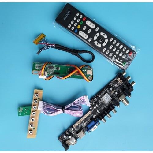 Kit for LTN160AT01 16.0" 1366X768 Controller board 30pin USB AV digital HDMI LCD TV Panel VGA 1 CCFL DVB-T DVB-C