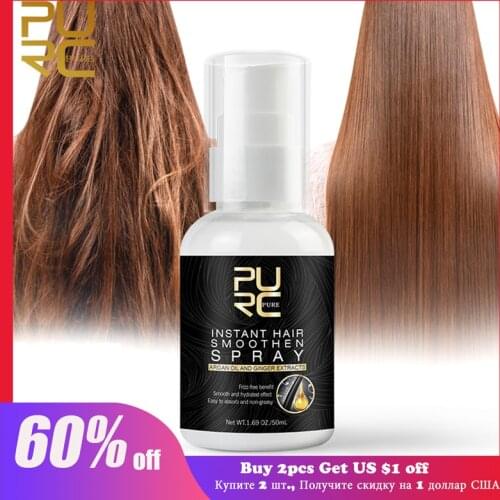 PURC Morocco Argan Oil Hair Care Spray Smooth Hair Prevent Hair Loss Damaged Repair Dry Improve Hair Scalp Care for Woman 50ml