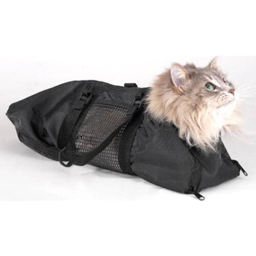 Pet Backpack Messenger Carrier Bags Cat Dog Carrier Mesh Cat Grooming Bath Bag Cat Supplies Washing Bags For Pet Bathing Nail