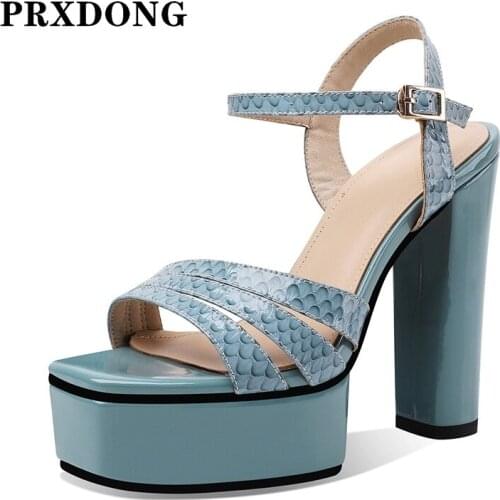 Women‘s Sandals 2021 New Fashion Summer Thick High Heels Ankle Strap Platform Shoes Woman Dress Party Wedding Shoes Sandals 39