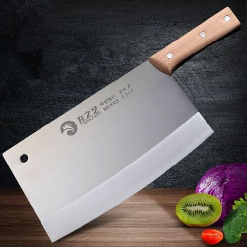 Traditonal Large Size Chef Special Slicing Knife Kitchen Vegetable Knife Domestic Stainless Steel Household Cutting Meat Cleaver
